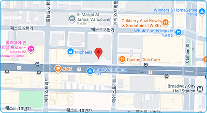 Vancouver office map